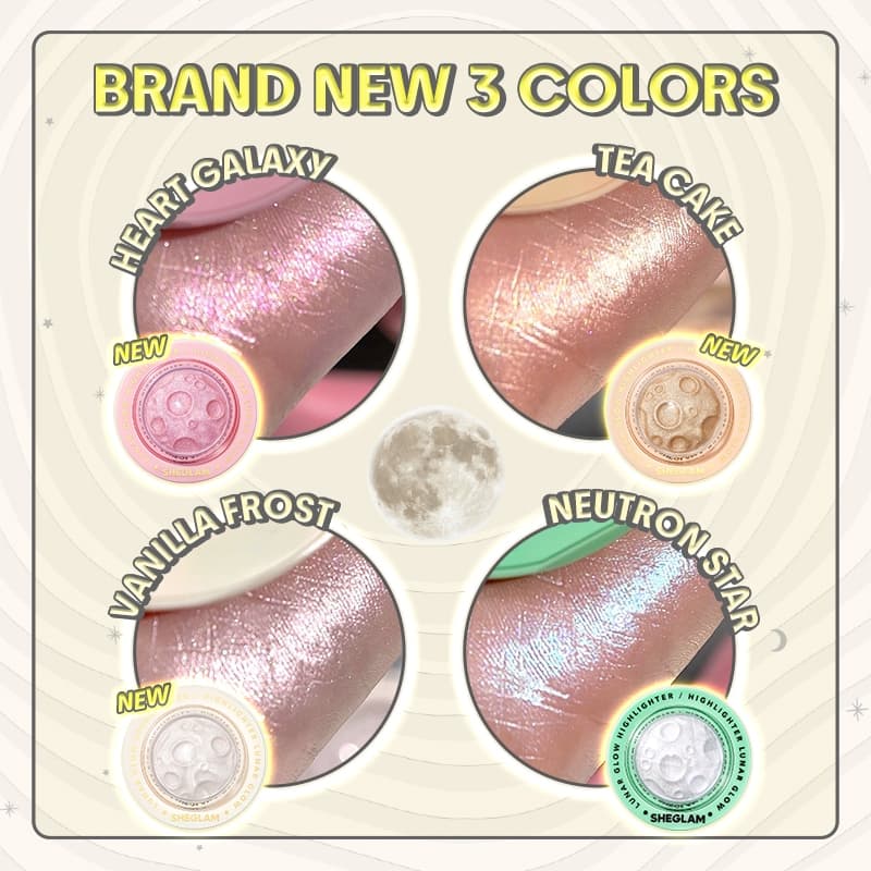Sheglam Lunar Glow Highlighter Long Wear Brightening Non-Caking Waterproof Glow Highlighter แต่งหน้า รูปที่ 3