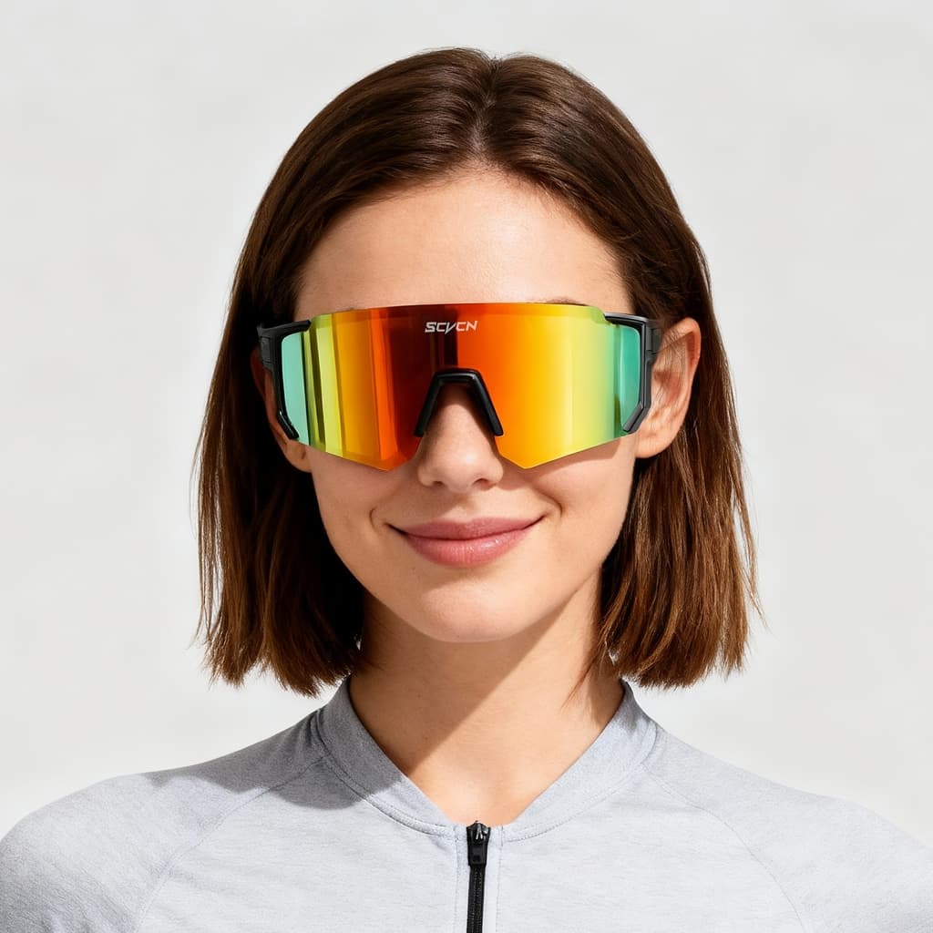 Scvcn แฟชั่นแว่นตากันแดด Cool ผู้ชายผู้หญิงแว่นตาหรูหรากีฬากลางแจ้ง Runing Drving Shades Racing UV400 MTB รูปที่ 8