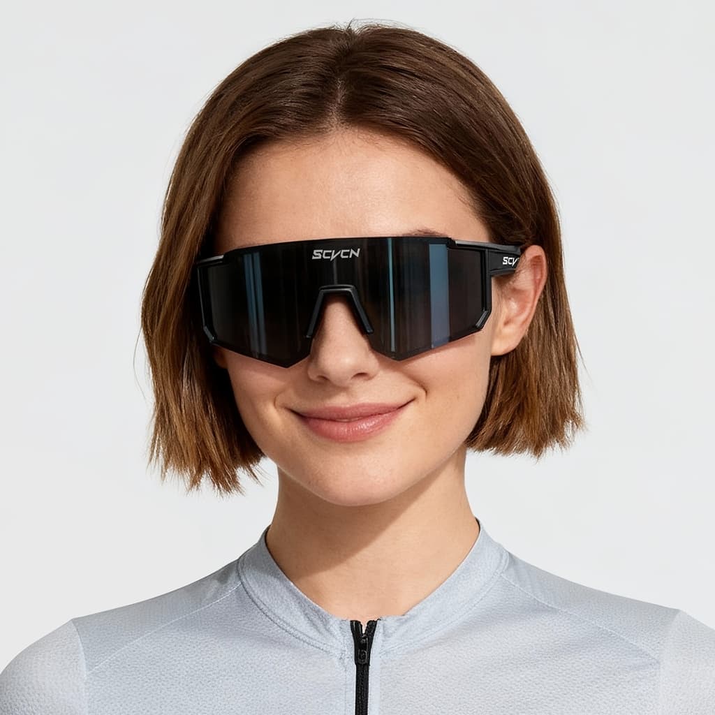 Scvcn แฟชั่นแว่นตากันแดด Cool ผู้ชายผู้หญิงแว่นตาหรูหรากีฬากลางแจ้ง Runing Drving Shades Racing UV400 MTB รูปที่ 2