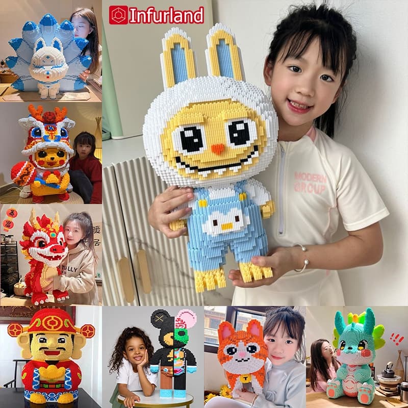 ส่งเร็วจากไทยเลโก้ตัวใหญ่ ตัวต่อนาโน DIY ของขวัญ จิ้งจอกเก้าหาง เสริมการเรียนรู้และเติมเต็มจิตนาการ รูปที่ 1