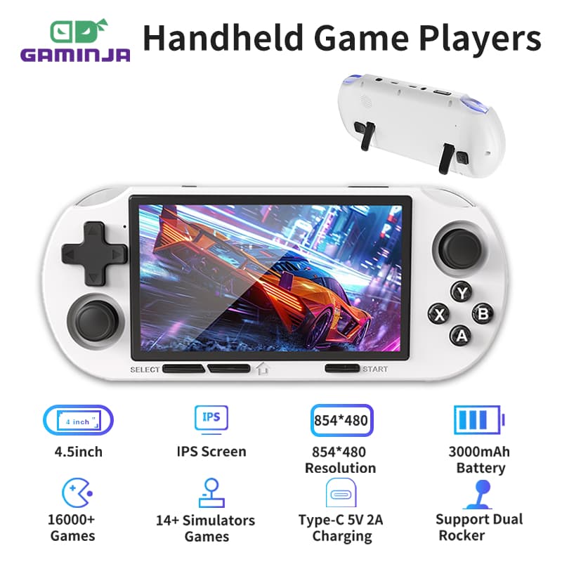เวอร์ชันใหม่ 2025 ANS16 Double Rocker เกมคอนโซลมือถือในตัว 15000++ เกม PSP รูปที่ 1