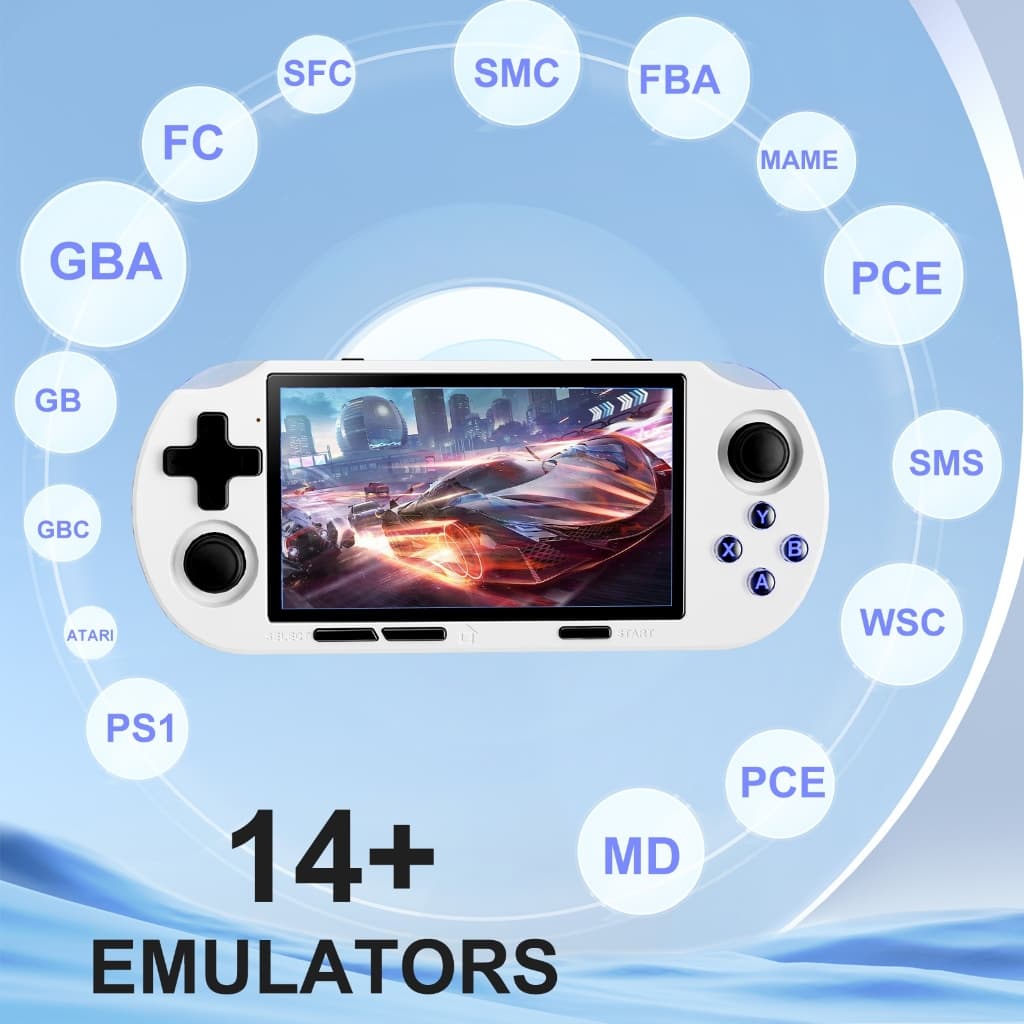 เวอร์ชันใหม่ 2025 ANS16 Double Rocker เกมคอนโซลมือถือในตัว 15000++ เกม PSP รูปที่ 2