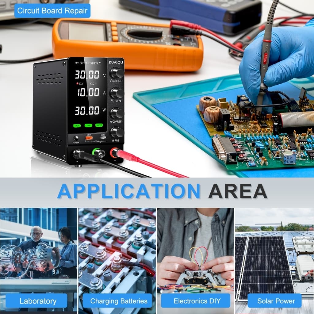 KUAIQU อัพเกรดตัวแปรปรับ Switching DC Power Supply 30V 10A Bench Power Supply 60V 5A,OCP OVP OUTPUT สวิทช์, SPS-C3010S รูปที่ 9