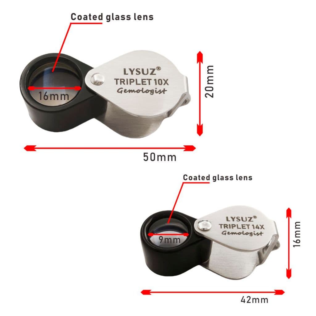 Lemtools แบบพกพา Mini Light Diamond High Power ใหม่อัญมณี York Triple 10x 14x 20x เครื่องประดับ Hasting Loupe รูปที่ 2