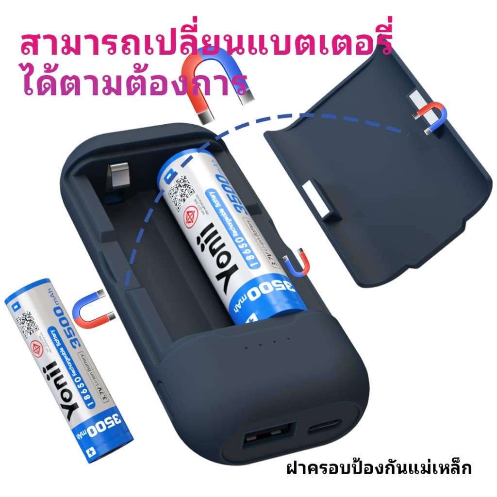 Yonii BL2C 18650 เครื่องชาร์จ&Powerbank 3 in 1 รูปที่ 2