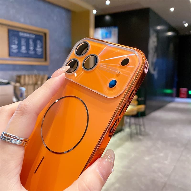 ซิลิโคนดึงดูดแม่เหล็กเคสโทรศัพท์เข้ากันได้สําหรับiphone11 14promax 15promax 16pro 13promax 15proกันกระแทกฝาครอบกรอบElectroplatedปลอก รูปที่ 5