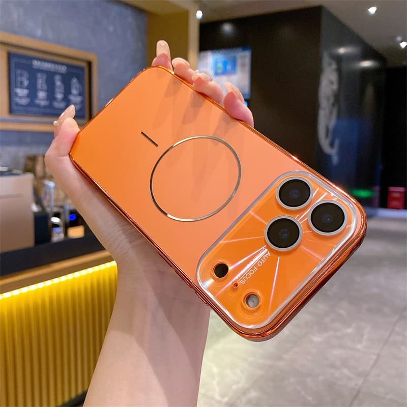 ซิลิโคนดึงดูดแม่เหล็กเคสโทรศัพท์เข้ากันได้สําหรับiphone11 14promax 15promax 16pro 13promax 15proกันกระแทกฝาครอบกรอบElectroplatedปลอก รูปที่ 2