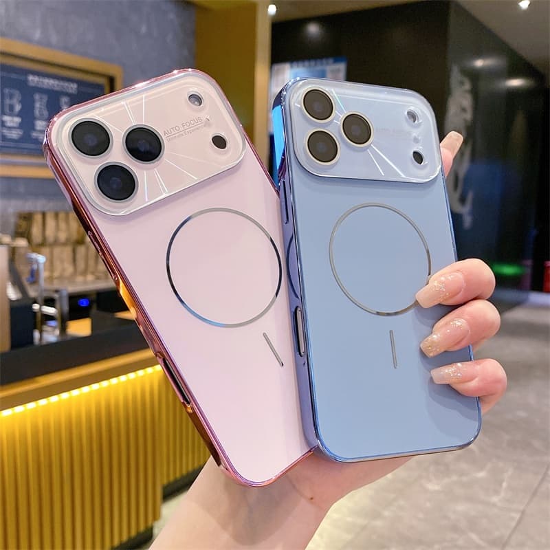 ซิลิโคนดึงดูดแม่เหล็กเคสโทรศัพท์เข้ากันได้สําหรับiphone11 14promax 15promax 16pro 13promax 15proกันกระแทกฝาครอบกรอบElectroplatedปลอก รูปที่ 6