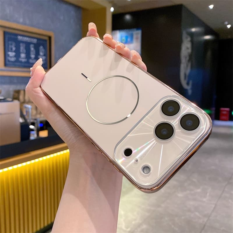 ซิลิโคนดึงดูดแม่เหล็กเคสโทรศัพท์เข้ากันได้สําหรับiphone11 14promax 15promax 16pro 13promax 15proกันกระแทกฝาครอบกรอบElectroplatedปลอก รูปที่ 8