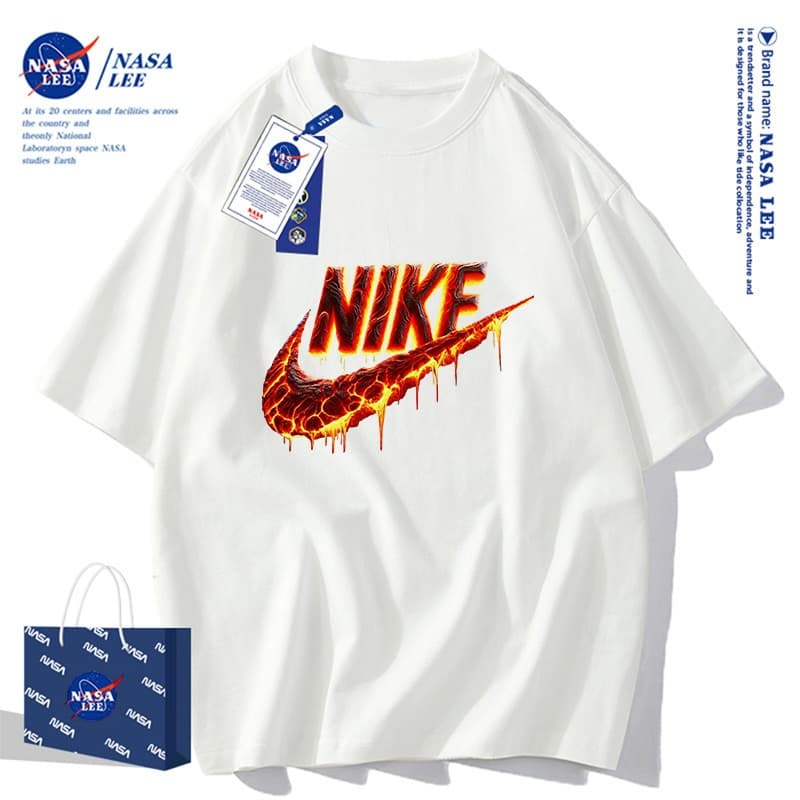 NASA เสื้อยืด ผู้หญิงผู้ชาย รุ่นใหม่ปี 2025 ลายโลโก้แบรนด์ คอกลม ผ้าฝ้ายแท้ ทรงหลวม ระบายอากาศได้ดี รูปที่ 1