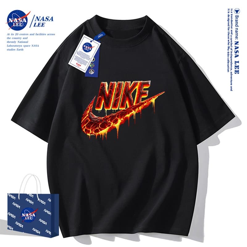 NASA เสื้อยืด ผู้หญิงผู้ชาย รุ่นใหม่ปี 2025 ลายโลโก้แบรนด์ คอกลม ผ้าฝ้ายแท้ ทรงหลวม ระบายอากาศได้ดี รูปที่ 2
