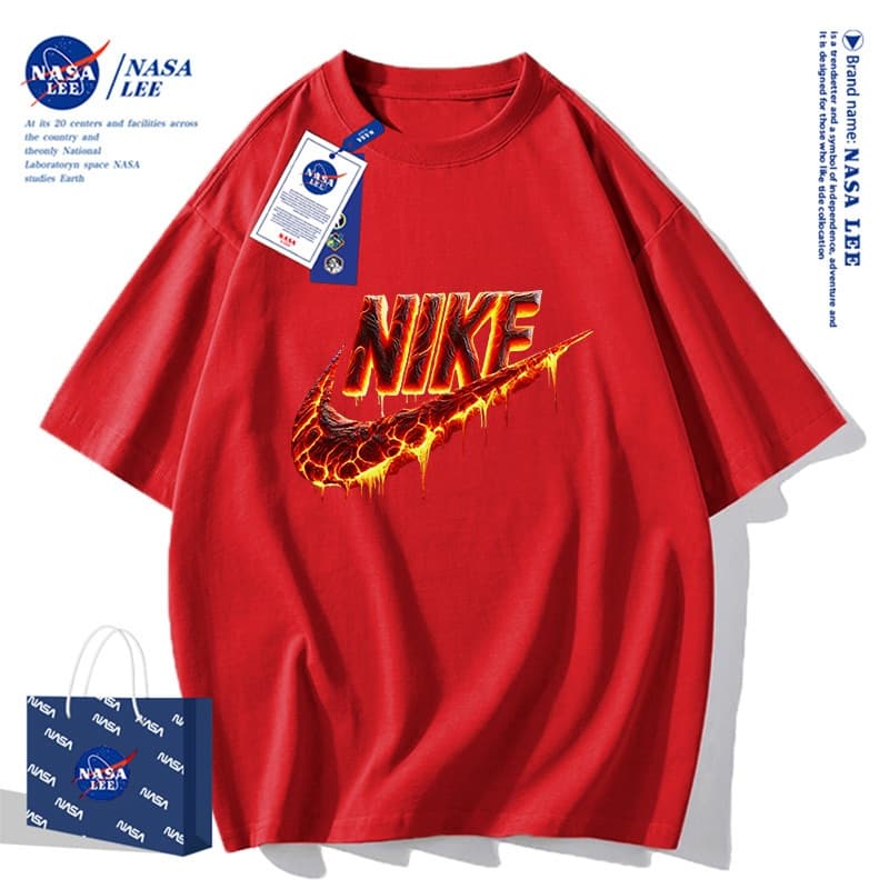 NASA เสื้อยืด ผู้หญิงผู้ชาย รุ่นใหม่ปี 2025 ลายโลโก้แบรนด์ คอกลม ผ้าฝ้ายแท้ ทรงหลวม ระบายอากาศได้ดี รูปที่ 3