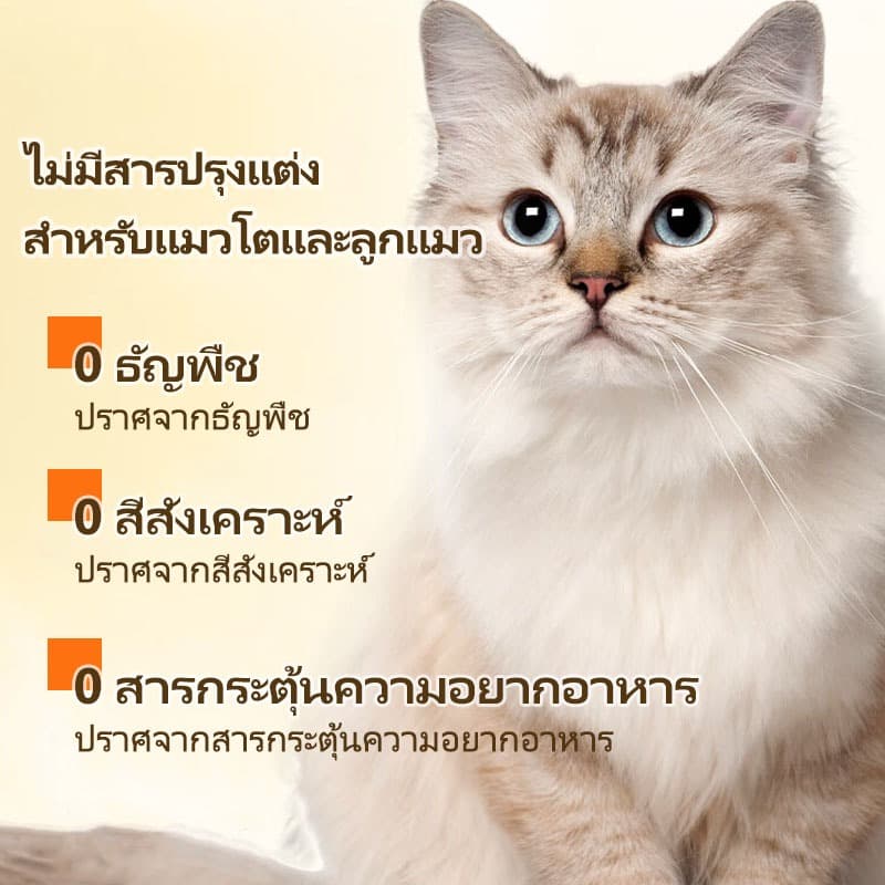 อาหารเปียกแมวกระป๋อง บำรุง เนื้อเด้ง สูตร ไก่ เนื้อวัว ทูน่า สุดคุ้ม 400g ยกลัง 6 กระป๋อง รูปที่ 5