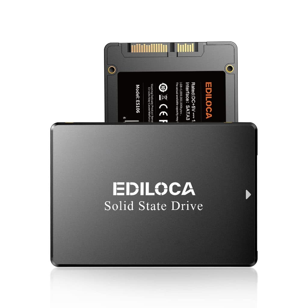 Ediloca ES106 2.5'' SATA SSD 128GB 256GB 512GB 3D NAND - รับประกัน 5 ปี - เหมาะสำหรับเดสก์ท็อปและโน๊ตบุ๊ค รูปที่ 1