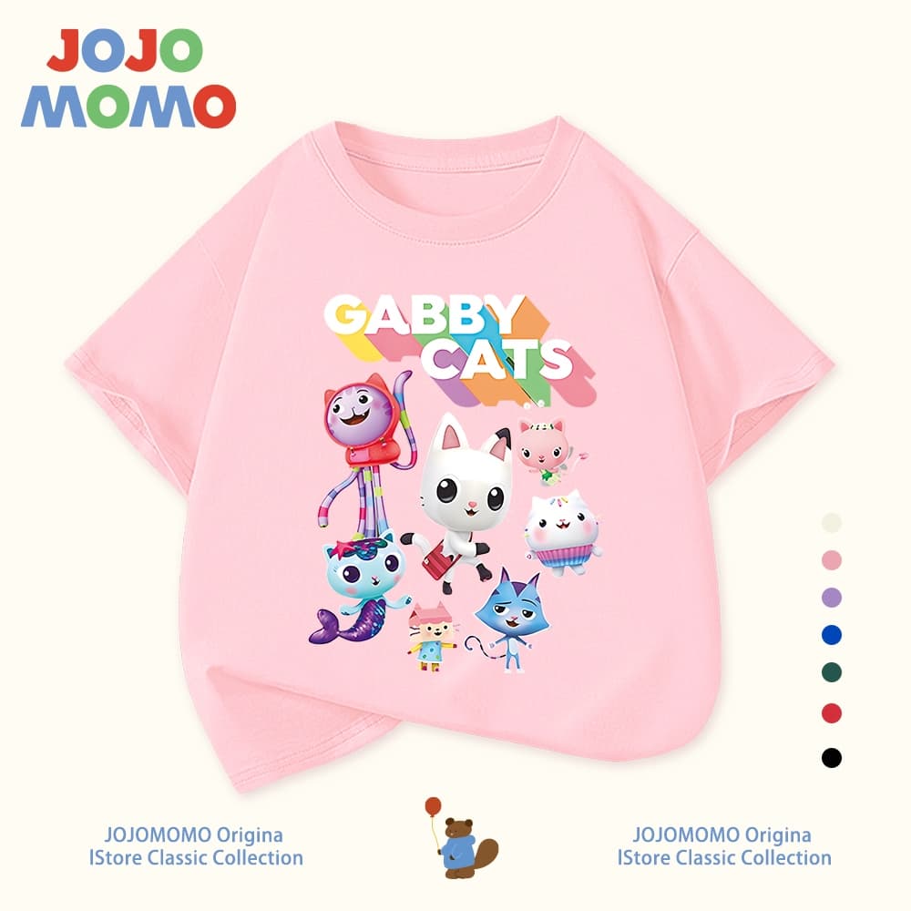 เสื้อยืดเด็ก ลายบ้านตุ๊กตาแก๊บบี้ ผ้าฝ้าย 100% นุ่มสบาย ระบายอากาศดี สีสดใส ใส่ได้ทุกวัน รูปที่ 1
