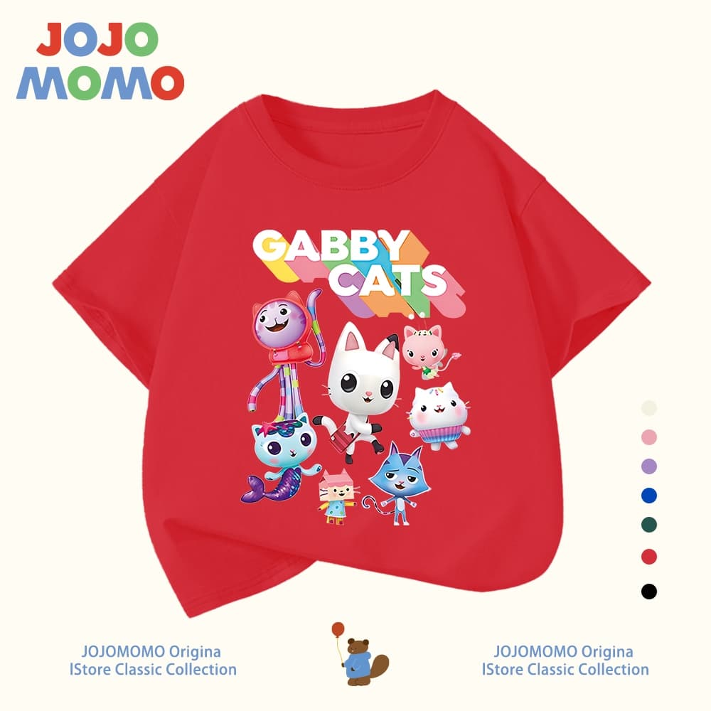 เสื้อยืดเด็ก ลายบ้านตุ๊กตาแก๊บบี้ ผ้าฝ้าย 100% นุ่มสบาย ระบายอากาศดี สีสดใส ใส่ได้ทุกวัน รูปที่ 5