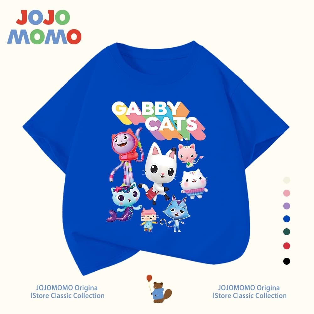 เสื้อยืดเด็ก ลายบ้านตุ๊กตาแก๊บบี้ ผ้าฝ้าย 100% นุ่มสบาย ระบายอากาศดี สีสดใส ใส่ได้ทุกวัน รูปที่ 6
