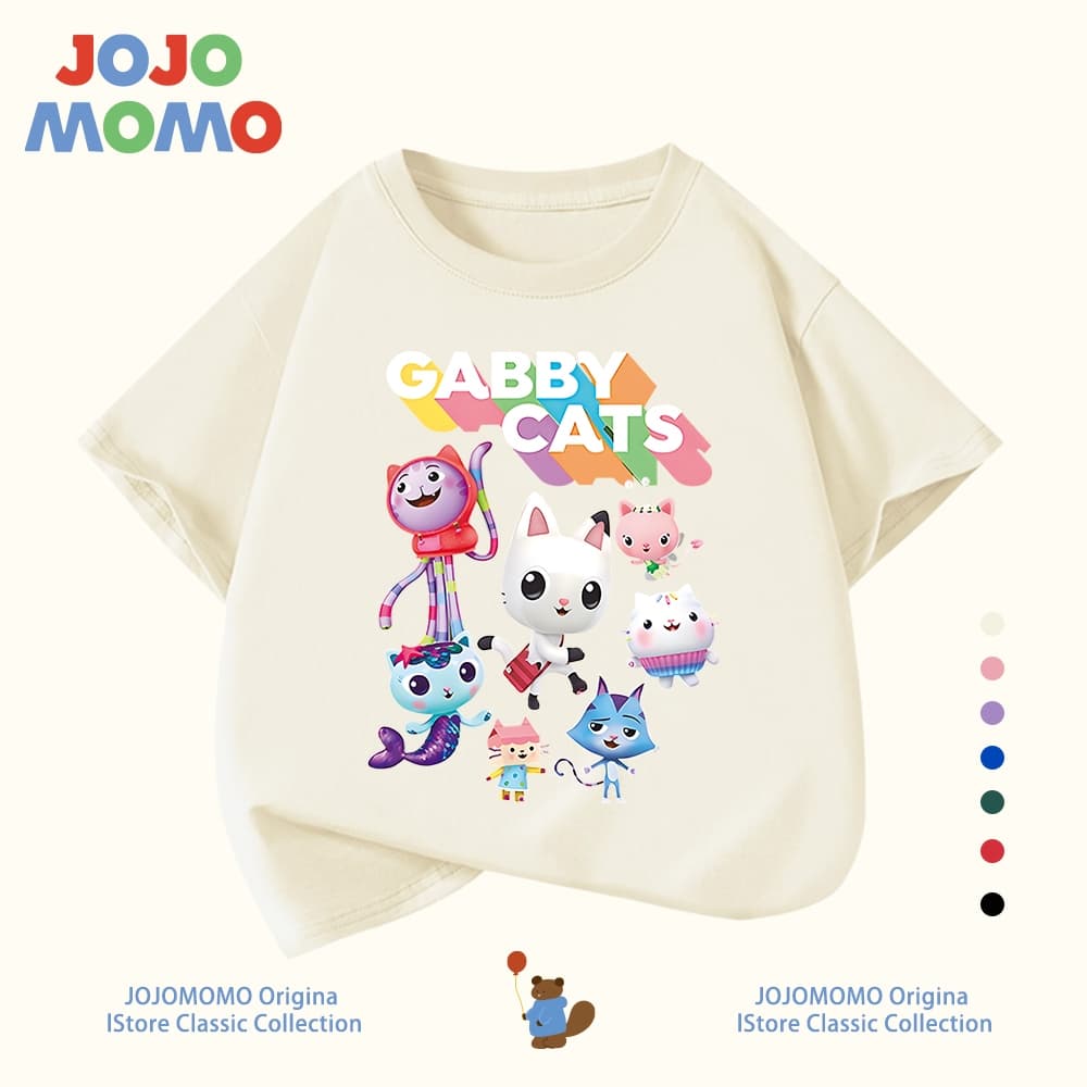 เสื้อยืดเด็ก ลายบ้านตุ๊กตาแก๊บบี้ ผ้าฝ้าย 100% นุ่มสบาย ระบายอากาศดี สีสดใส ใส่ได้ทุกวัน รูปที่ 3