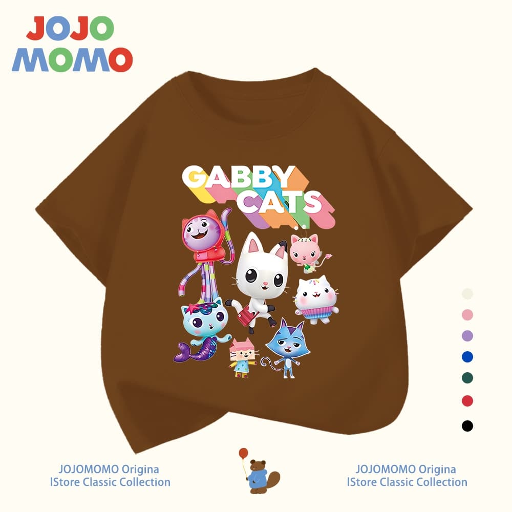เสื้อยืดเด็ก ลายบ้านตุ๊กตาแก๊บบี้ ผ้าฝ้าย 100% นุ่มสบาย ระบายอากาศดี สีสดใส ใส่ได้ทุกวัน รูปที่ 9