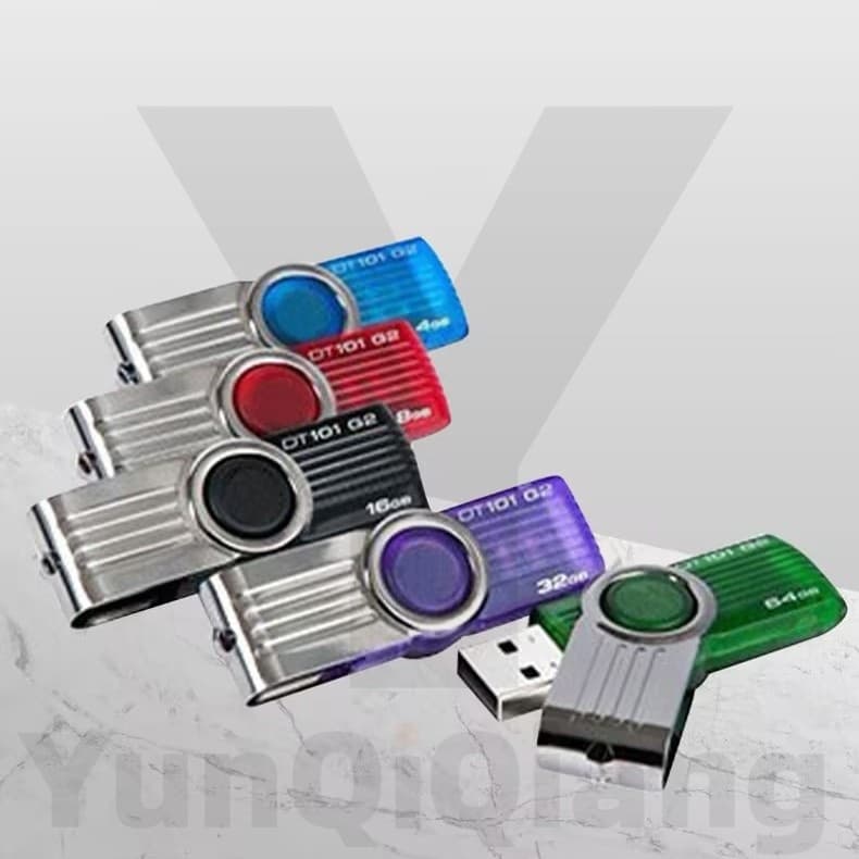 Kingston DT101 Pendrive กันน้ําโลหะ USB 2.0 แฟลชไดรฟ์หมายถึง 1GB 2GB 4GB 8GB 16GB 32GB 64GB 128GB แฟลชไดรฟ์ความเร็วสูงที่เป็นปลั๊กและเล่น รูปที่ 1