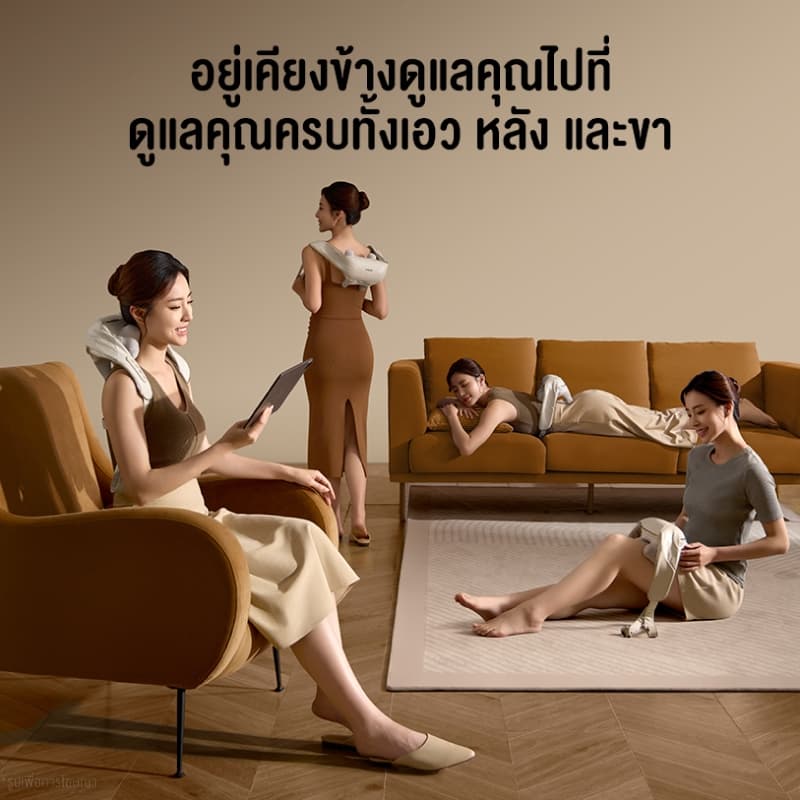 Philips เครื่องนวดคอ บ่า ไหล่ ไฟฟ้าอัจฉริยะ Neck And Shoulder Massager ประคบร้อน แก้ปวดไหล่ นวดไหล่ นวดคอ เครื่องนวดพกพา ของขวัญ PPM3325 / PPM3207N รูปที่ 6