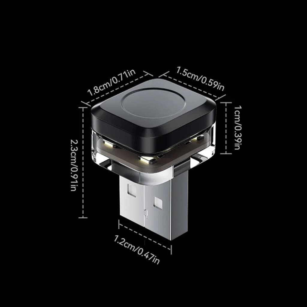 โคมไฟ LED USB ไร้สาย ขนาดเล็ก ควบคุมด้วยเสียง สําหรับติดตกแต่งภายในรถยนต์ รูปที่ 2