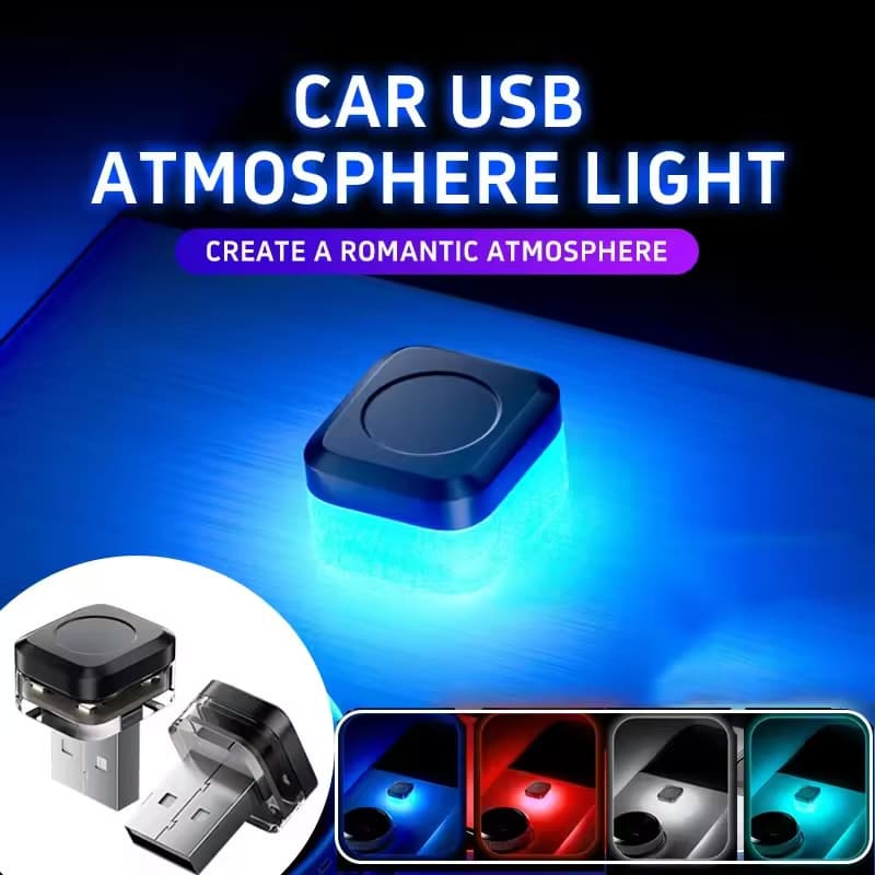 โคมไฟ LED USB ไร้สาย ขนาดเล็ก ควบคุมด้วยเสียง สําหรับติดตกแต่งภายในรถยนต์ รูปที่ 1
