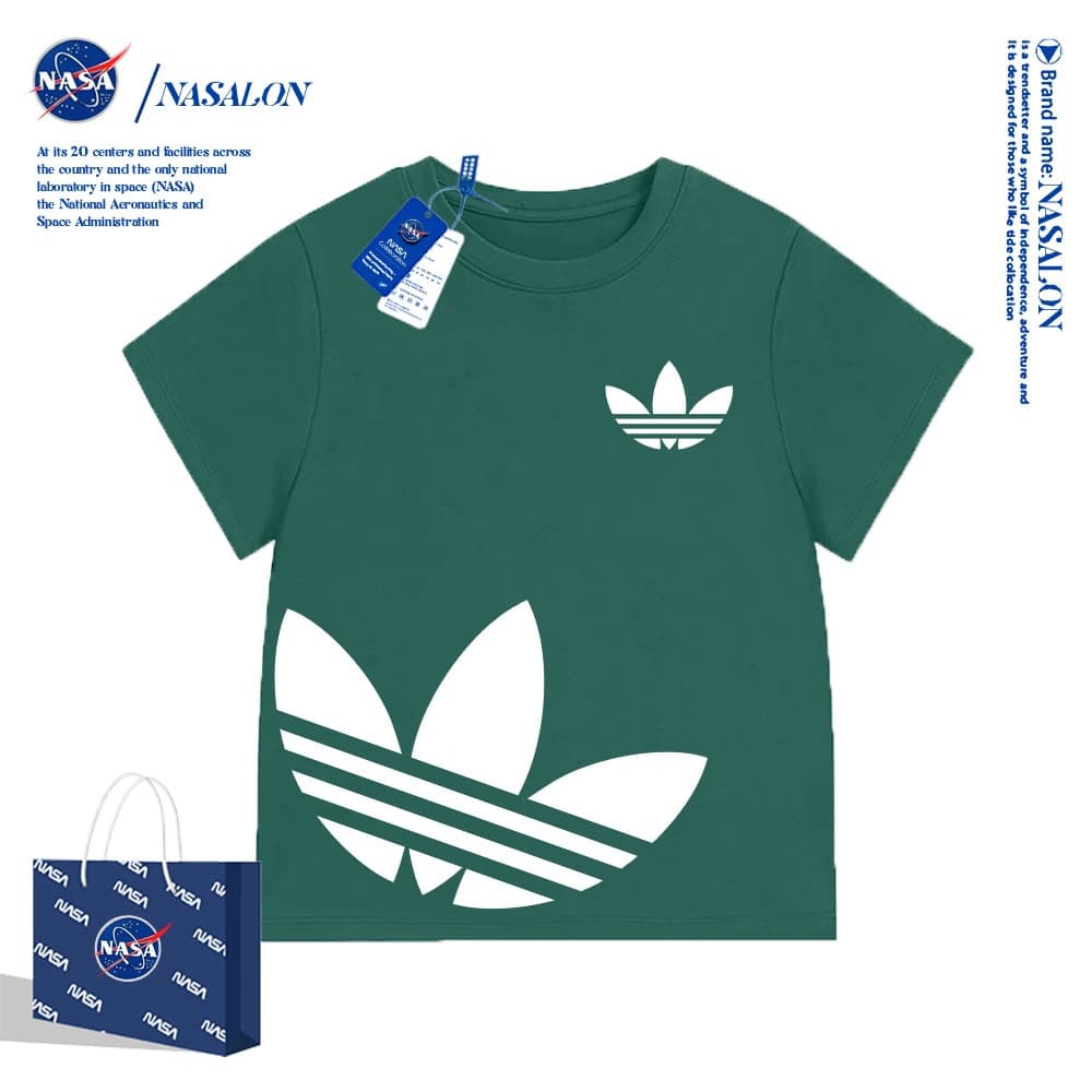 NASA เสื้อยืดเด็กแขนสั้น ผ้า cotton 100% เสื้อเด็กผู้ชาย ลายการ์ตูนแฟชั่น ระบายอากาศดี นุ่มสบาย ทรงหลวม รูปที่ 5