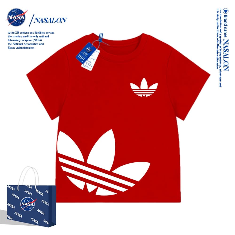 NASA เสื้อยืดเด็กแขนสั้น ผ้า cotton 100% เสื้อเด็กผู้ชาย ลายการ์ตูนแฟชั่น ระบายอากาศดี นุ่มสบาย ทรงหลวม รูปที่ 3