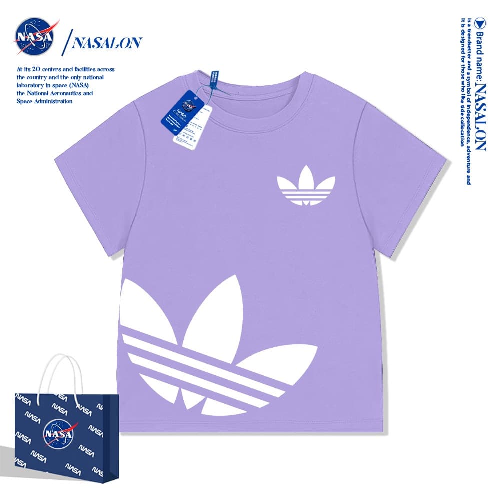 NASA เสื้อยืดเด็กแขนสั้น ผ้า cotton 100% เสื้อเด็กผู้ชาย ลายการ์ตูนแฟชั่น ระบายอากาศดี นุ่มสบาย ทรงหลวม รูปที่ 7