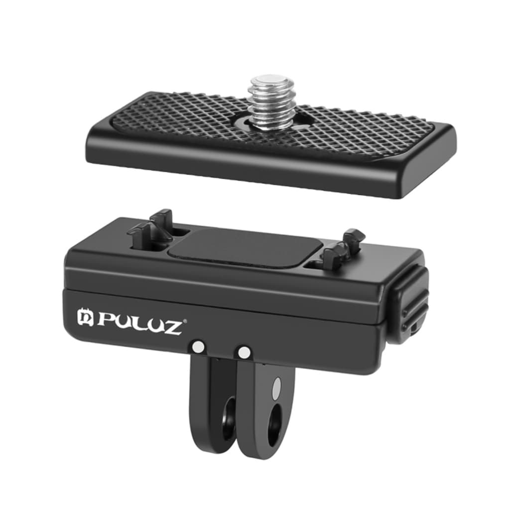 Puluz PU965B Magnetic Quick Release Mount สําหรับกล้องกีฬาอะแดปเตอร์แม่เหล็กอลูมิเนียมสําหรับ Insta360 Ace/ Ace Pro แม่เหล็กดูดอย่างรวดเร็วถอดฐาน