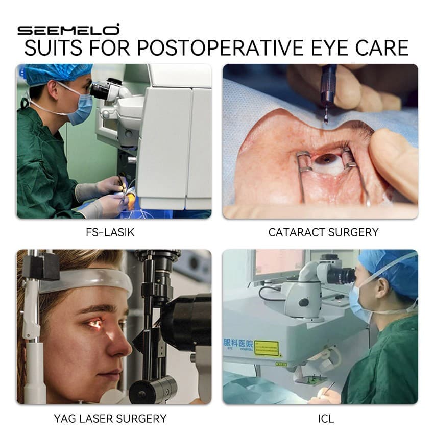 SEEMELO เซเมโล แว่นตากันแดดป้องกันดวงตาหลังการผ่าตัดต้อกระจกสายตาสั้นศัลยกรรมแว่นตาความชื้น แทค แว่นกันแดดโพลาไรซ์ป้องกันเกสรป้องกันหมอกป้องกันเลนส์ทรายแว่นต รูปที่ 4