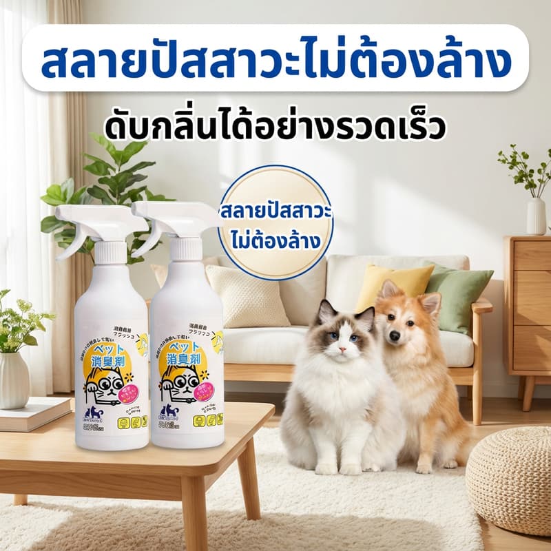 สเปรย์ดับกลิ่นสัตว์เลี้ยงสําหรับทรายแมวและสุนัข ปลอดภัยไร้สารพิษ