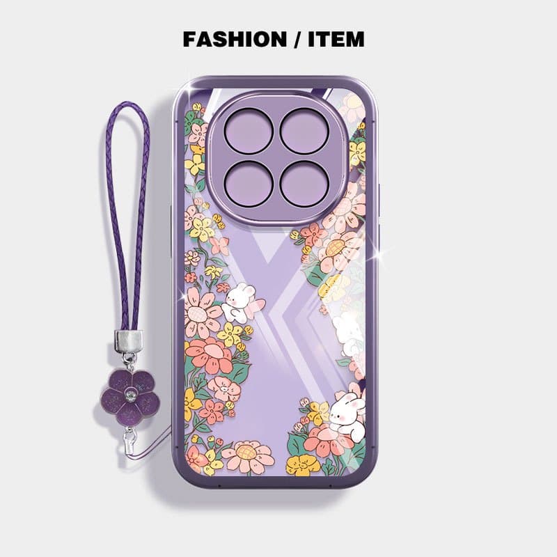 VRQR สําหรับ Xiaomi Redmi Note 15 Pro Plus หมายเหตุ 15 Pro + 5G 4G Poco M8 Pro 5G สีเขียวป่าใสกันกระแทกเคสโทรศัพท์พร้อมเชือกดอกไม้ รูปที่ 6