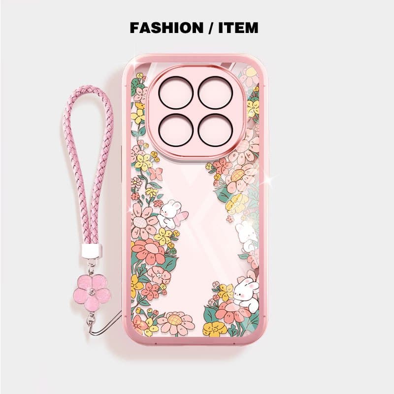 VRQR สําหรับ Xiaomi Redmi Note 15 Pro Plus หมายเหตุ 15 Pro + 5G 4G Poco M8 Pro 5G สีเขียวป่าใสกันกระแทกเคสโทรศัพท์พร้อมเชือกดอกไม้ รูปที่ 7
