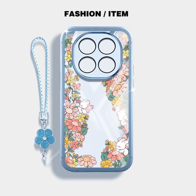 VRQR สําหรับ Xiaomi Redmi Note 15 Pro Plus หมายเหตุ 15 Pro + 5G 4G Poco M8 Pro 5G สีเขียวป่าใสกันกระแทกเคสโทรศัพท์พร้อมเชือกดอกไม้ รูปที่ 8