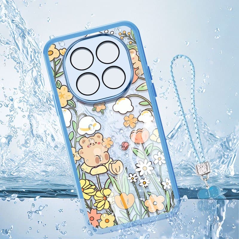 VRQR สําหรับ Xiaomi Redmi Note 15 Pro Plus หมายเหตุ 15 Pro + 5G 4G Poco M8 Pro 5G สีเขียวป่าใสกันกระแทกเคสโทรศัพท์พร้อมเชือกดอกไม้ รูปที่ 9