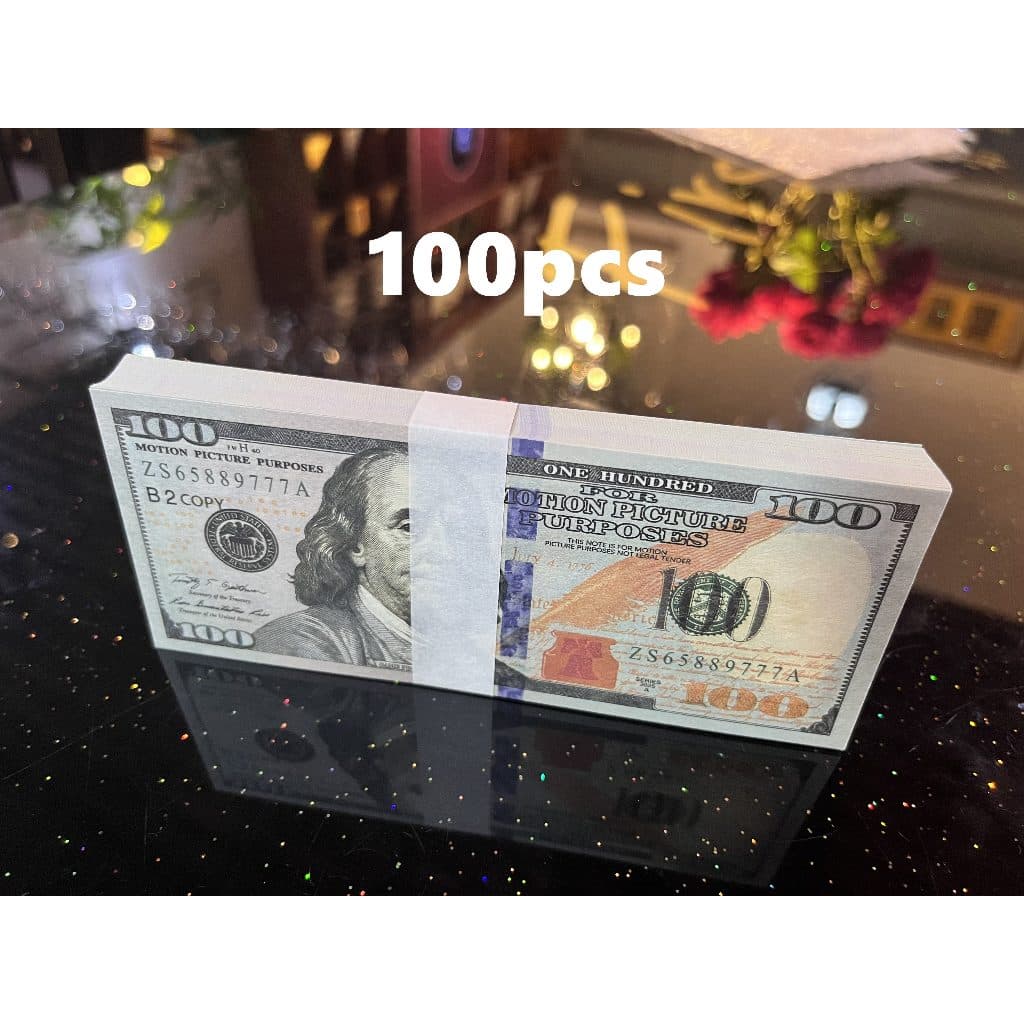 พร็อพพิมพ์เงินเต็มจํานวน 100 ชิ้น สําหรับภาพยนตร์ ทีวี วิดีโอ แปลกใหม่ และภาพยนตร์ 20 ชิ้น 100 ชิ้น รูปที่ 6