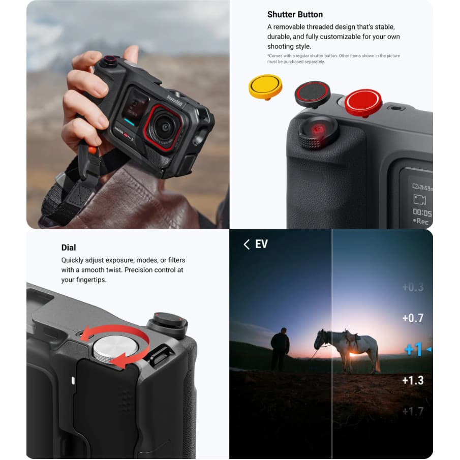 Origianl Insta360 Xplorer Grip Pro Kit สําหรับกล้อง Insta360 Ace Pro 2 รับประกันศูนย์ 1 ปี รูปที่ 5