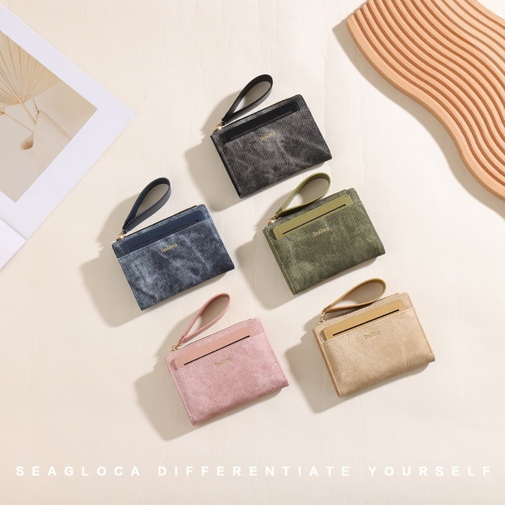 Seagloca Tie-Dye กระเป๋าคลัทช์เงิน - ซิปกระชับสำหรับการเก็บบัตร พร้อมดีไซน์หนังลากสำหรับผู้หญิง 53 รูปที่ 3