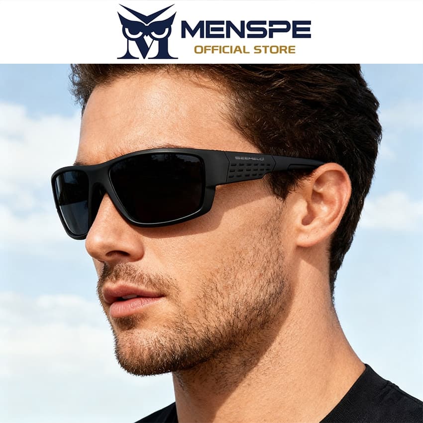 MENSPE Unisex แฟชั่นขับรถแว่นตากันแดดป้องกันทรายขี่จักรยานกลางแจ้ง UV400 Night Vision แว่นตาโพลาไรซ์ รูปที่ 4