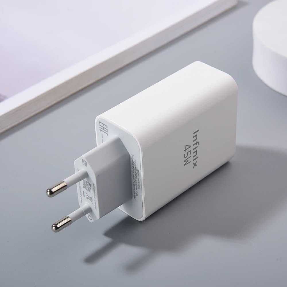 Original Infinix 45W Charger EU Super Fast Charging Power Adapter 6A USB C สําหรับ Infinix หมายเหตุ 40 30 30i Zero 8 30 X ร้อน 40 30 Pro รูปที่ 2