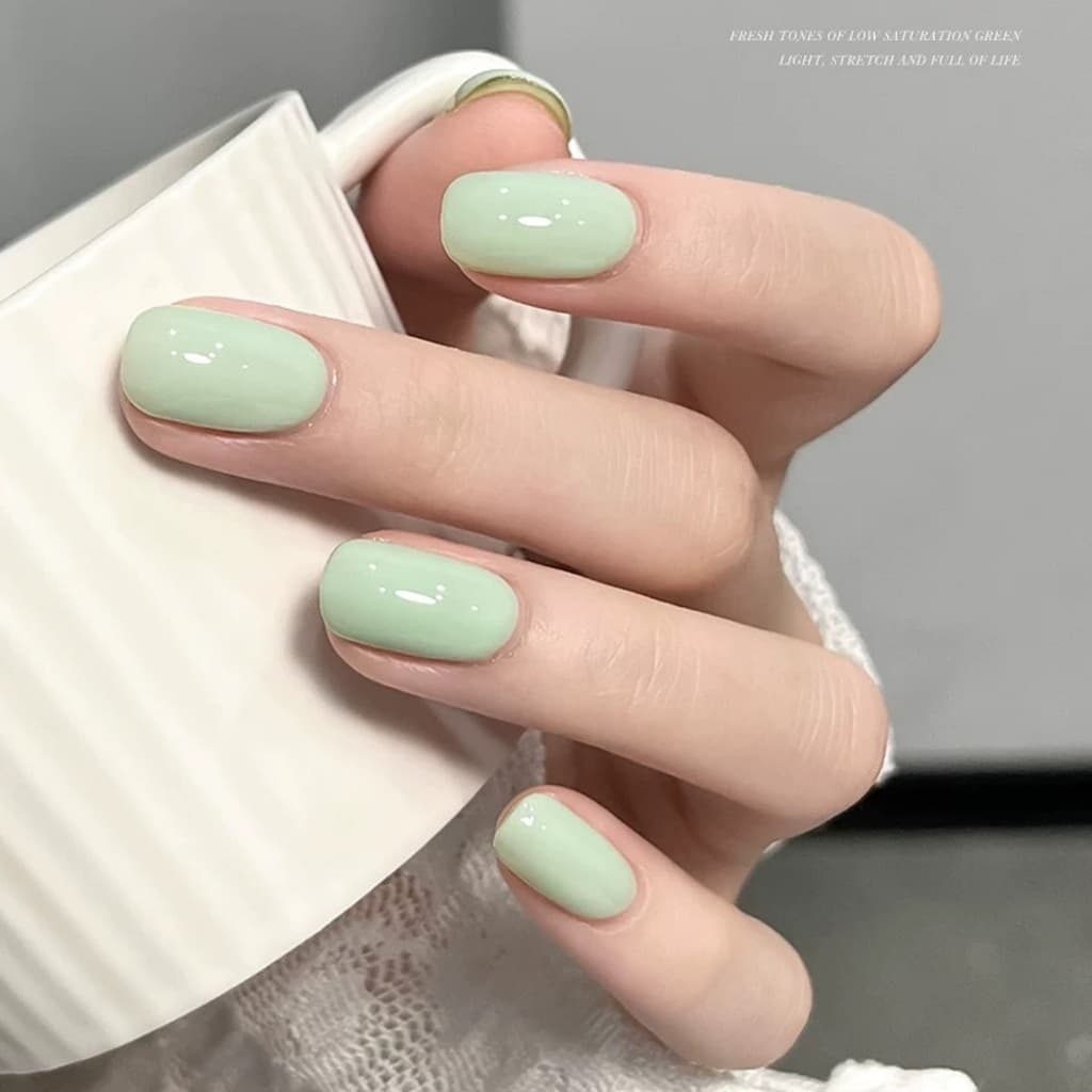 SHAKA สีทาเล็บเจลโทนเรียบหรู 6 สี สะอาด สบายตา เพ้นท์เล็บ โทนสีเขียว แบบแช่ออก ติดทนนาน UV ทำเล็บ รูปที่ 6