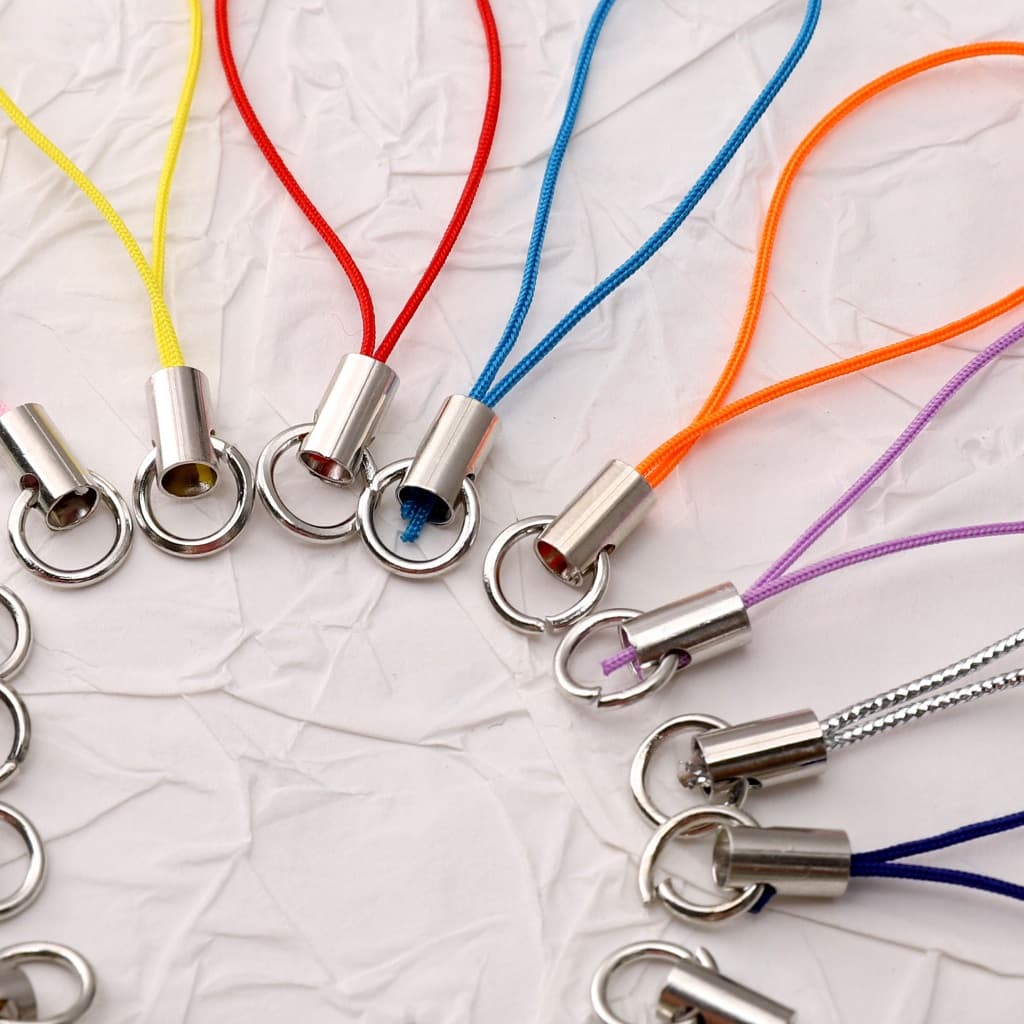 20 ชิ้น/แพ็ค Handphone สายคล้องตุ๊กตาลวดเปิดกระโดดแหวนสายไฟสําหรับโทรศัพท์ Lanyard พวงกุญแจเชือกเส้นเล็ก รูปที่ 9