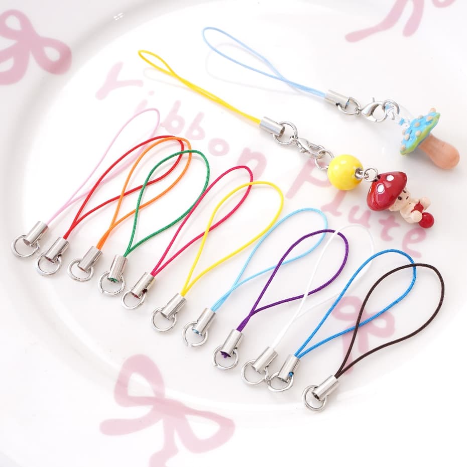 20 ชิ้น/แพ็ค Handphone สายคล้องตุ๊กตาลวดเปิดกระโดดแหวนสายไฟสําหรับโทรศัพท์ Lanyard พวงกุญแจเชือกเส้นเล็ก รูปที่ 5