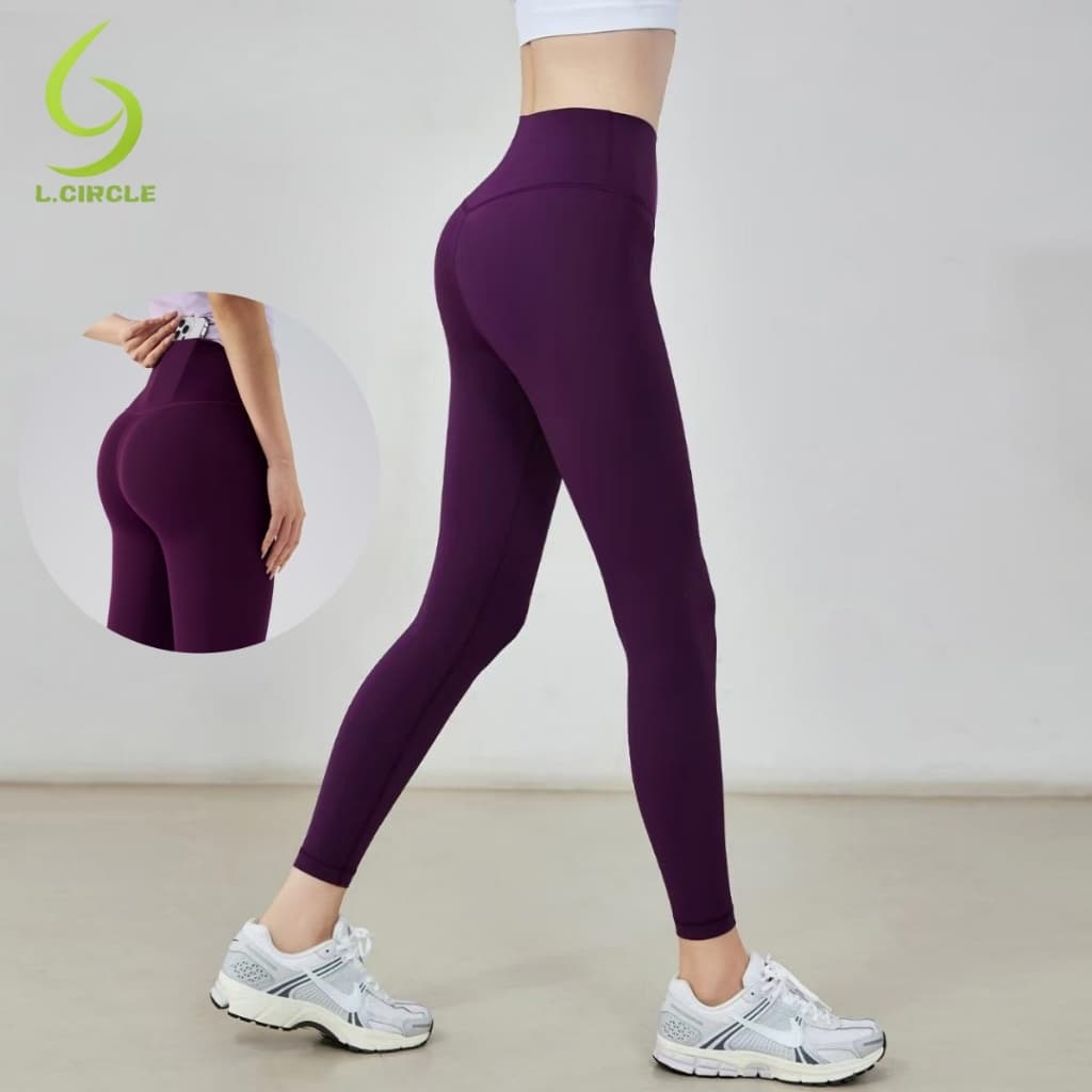L.CIRCLENew Design คุณภาพดีที่สุดผู้หญิงแฟชั่นกางเกงกีฬาไนลอนคู่กีฬา Gym กางเกงโยคะ รูปที่ 1