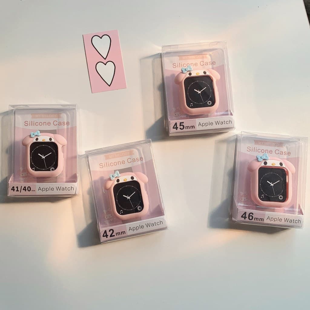 เคสนาฬิกาซิลิโคน Melody เหมาะสําหรับ Apple Watch 40/41/42/45/46 มม.น่ารักการ์ตูน Simple Fashion Watch Case Niche Creative All-Match รูปที่ 1