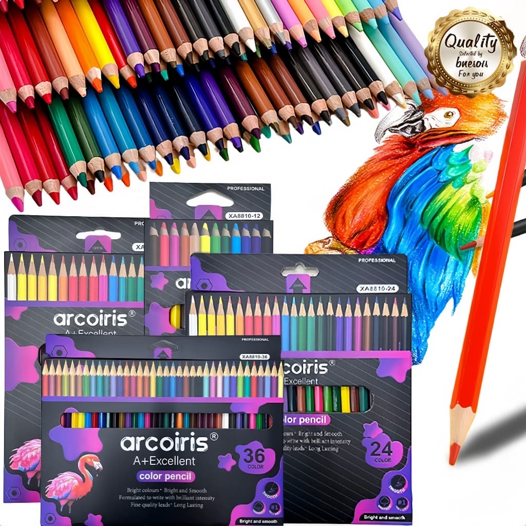 Hadaสีไม้ ชุดสีไม้ รุ่น ไส้ใหญ่พิเศษ สีไม้มาสเตอร์อาร์ต ดินสอสีไม้ ดินสอสี สีไม้ Colour Pencil แท่งยาว12สี รูปที่ 9