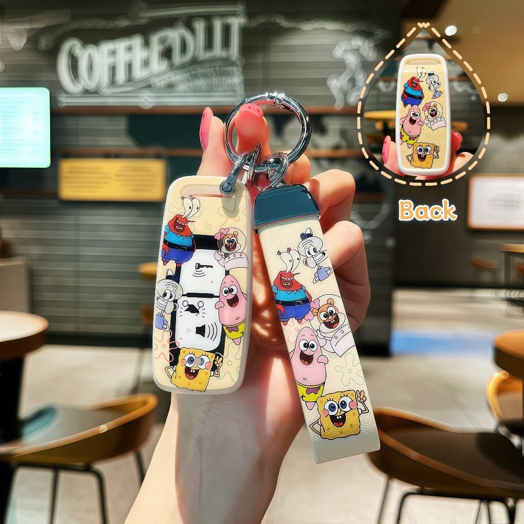 TPU Keycase พร้อม SpongeBob พิมพ์, เหมาะสําหรับ Honda Vario 160/PCX 150/160/160 ADV/Click GC 150 V2- ป้องกันรอยขีดข่วน รูปที่ 5