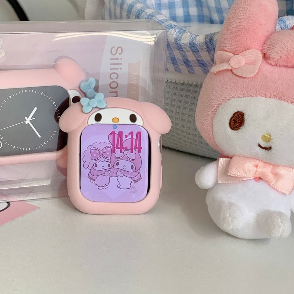 เคสนาฬิกาซิลิโคน Melody เหมาะสําหรับ Apple Watch 40/41/42/45/46 มม.น่ารักการ์ตูน Simple Fashion Watch Case Niche Creative All-Match รูปที่ 2